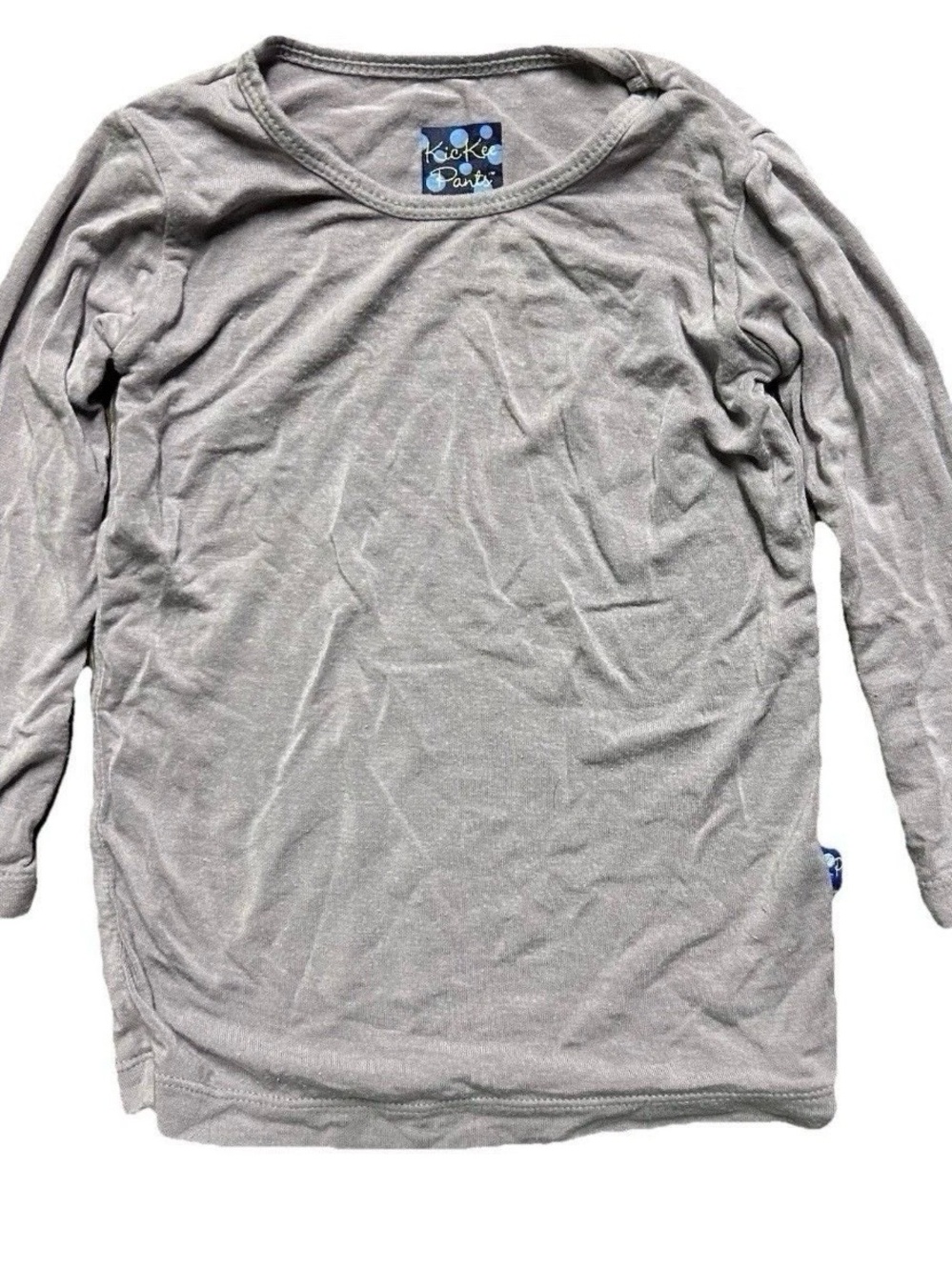 Toddler Kickee Pants Grey Long Sleeve Bamboo Shirt Size 18-24 Months